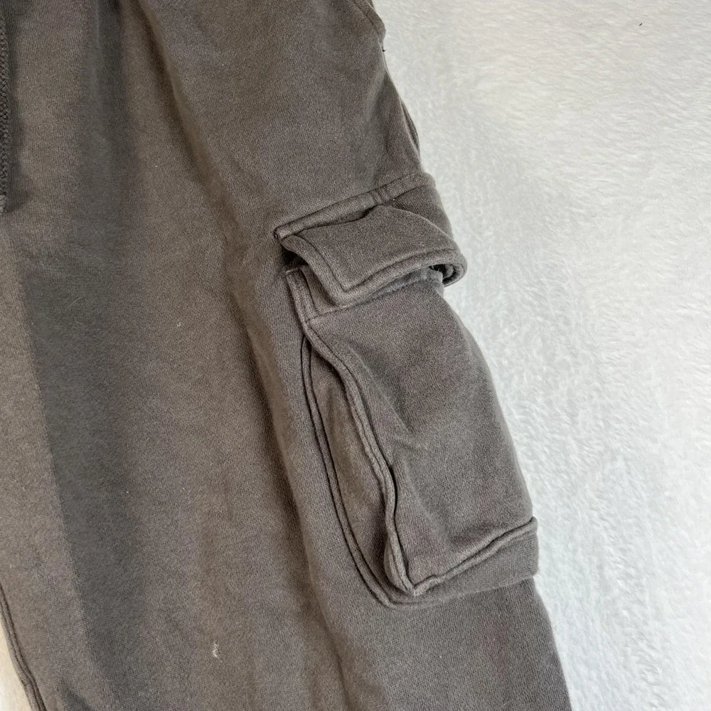 Aeropostale Sweatpants Teens‎ Medium Gray Fleece Cargo Joggers Elastic Waist